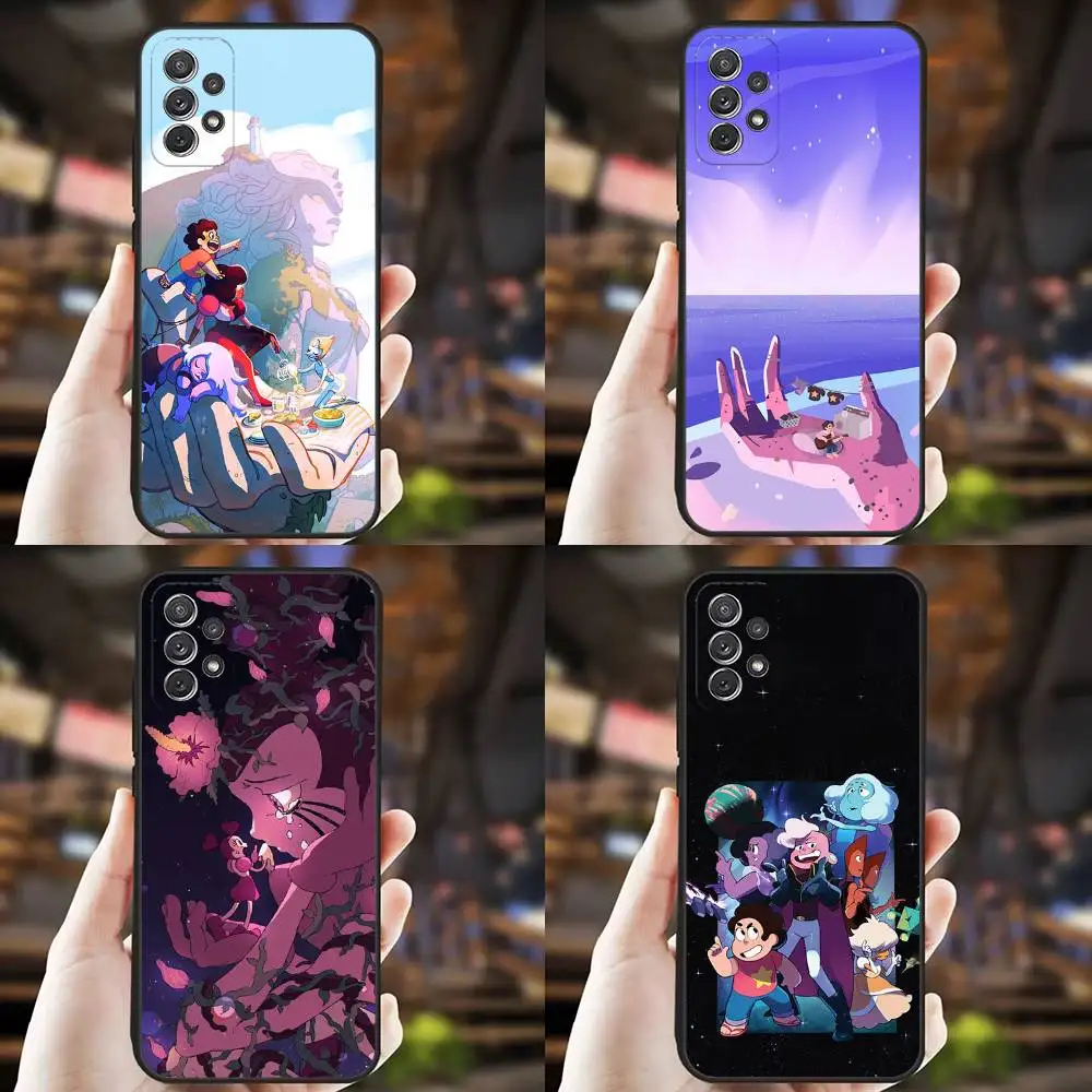 

Steven Cartoon Universe Phone Case For Samsung S25,S24,S21,S22,S23,S30,Ultra,S20,Plus,Fe,Lite,Note,10,9,5G Black Cover