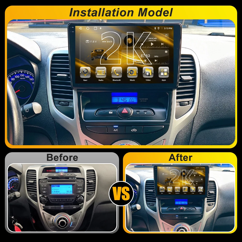 For Hyundai ix20 ix-20 2010-2021 2022 2023 Android 16 Multimedia Video Player GPS Navigation Wireless Android Auto Touch Screen