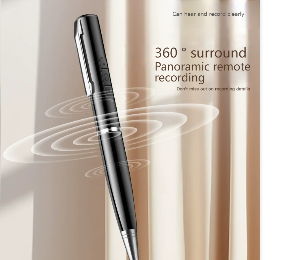 Recording Pen HD Business Meeting Student Class Pen Shape Walkman MP3 Portable Noise Reduction Large Capacity