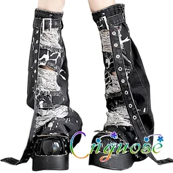 2024 Summer Kawaii hole Cowboy leg cover Women Sexy Retro  Cute Sock Sleeves  subculture y2k Knee  strap Cover