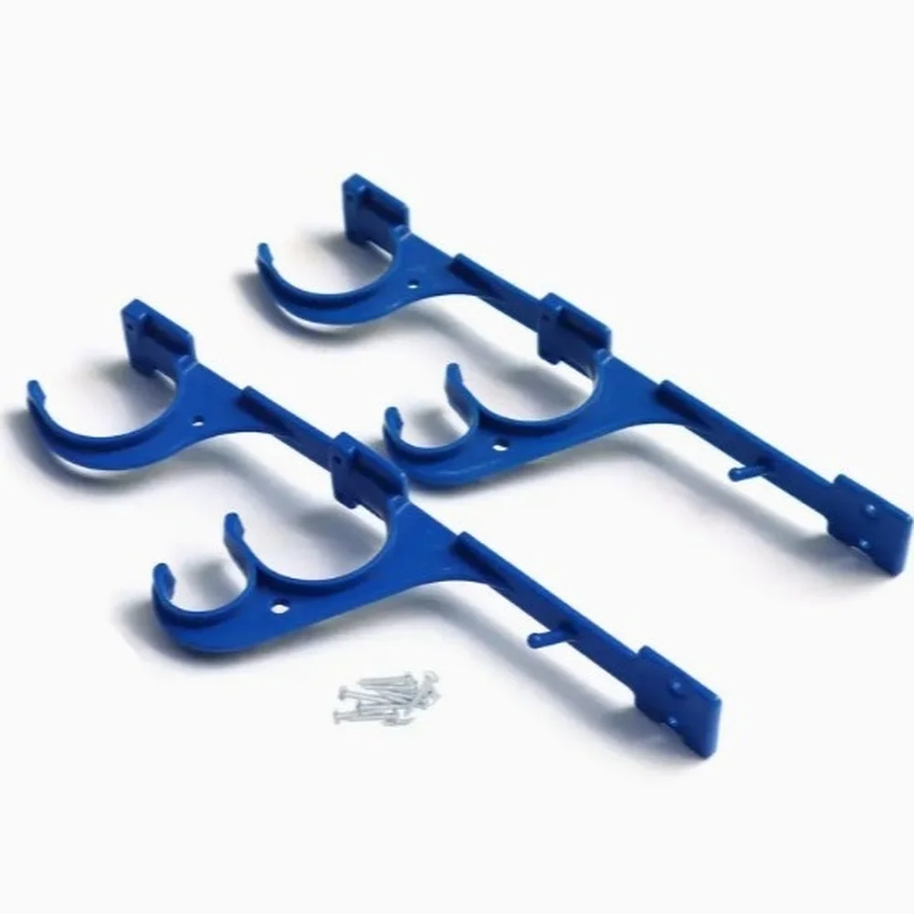 Aluminum Pool Cleaning Hook with Plastic Frame for Underwater For Spa Use Compatible with Vacuum Heads PVC Blue 2 Pieces