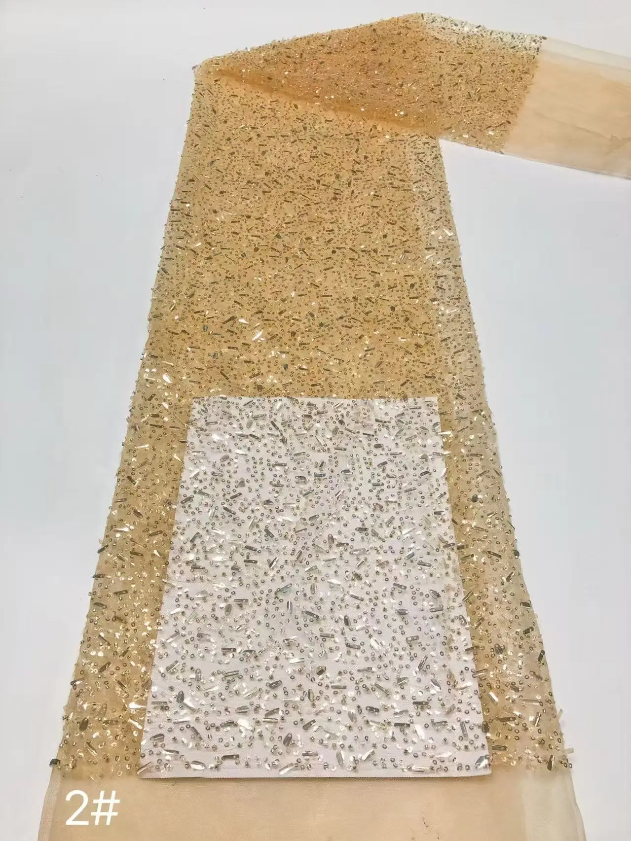 

Nigerian Sequins Lace Fabric 2026 High Quality African Lace French Tulle Sequin Embroidery Lace Fabrics For Party Dress