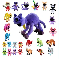 Assustador Smliling Critters Animal de pelúcia Mutant Hellcat Sorrindo Boca Grande Boneca de Gato Roxo Para Enviar Crianças Aniversário Presente de Natal