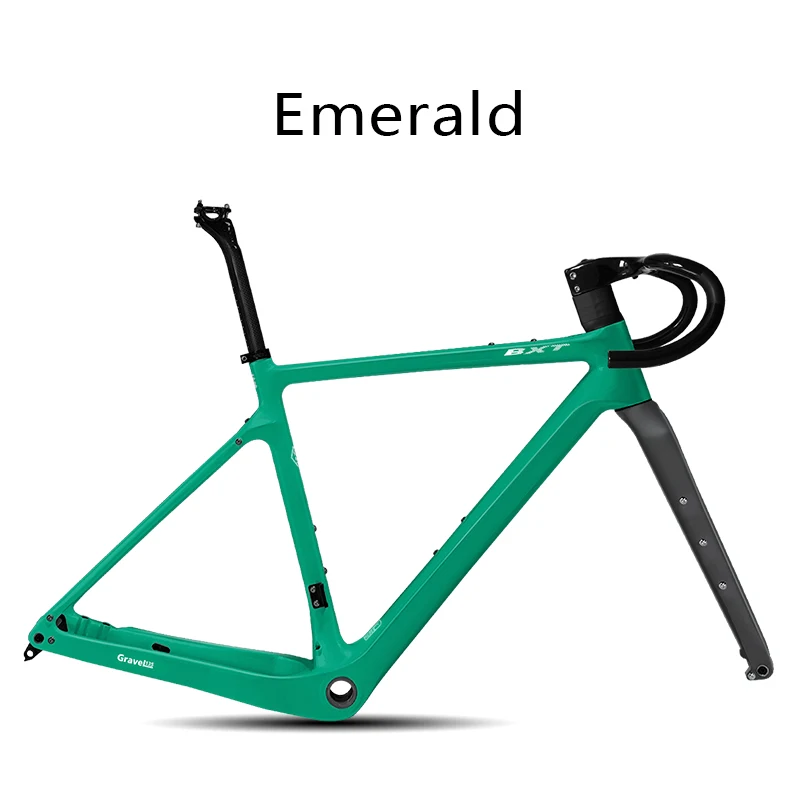 BXT-カーボンフォークとハンドルバーを備えたロードバイクフレーム