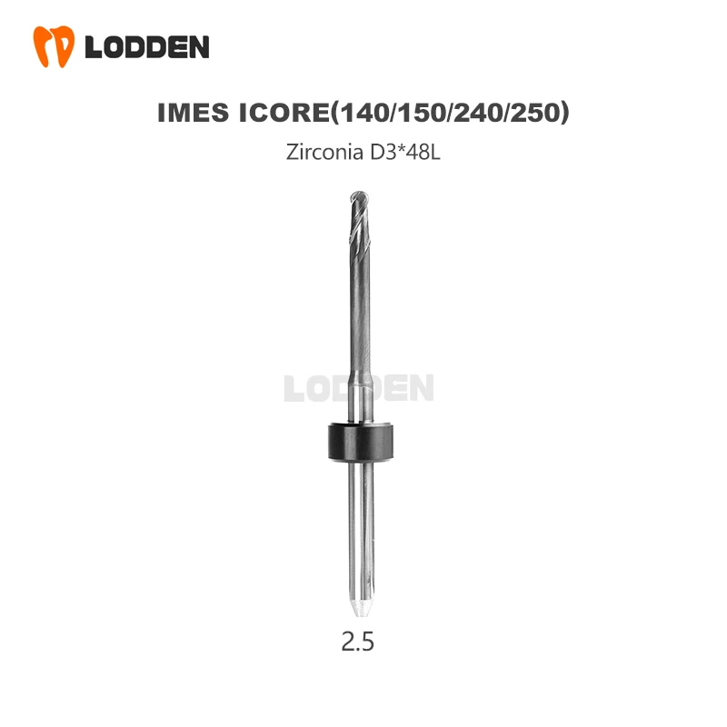 Dental Lab Milling Needle Grinding Zirconia Diamond for Imes-Icore 140i/150i /240i/250i Dental Burs 0.6/1.0/2.5mm Dentist Supply