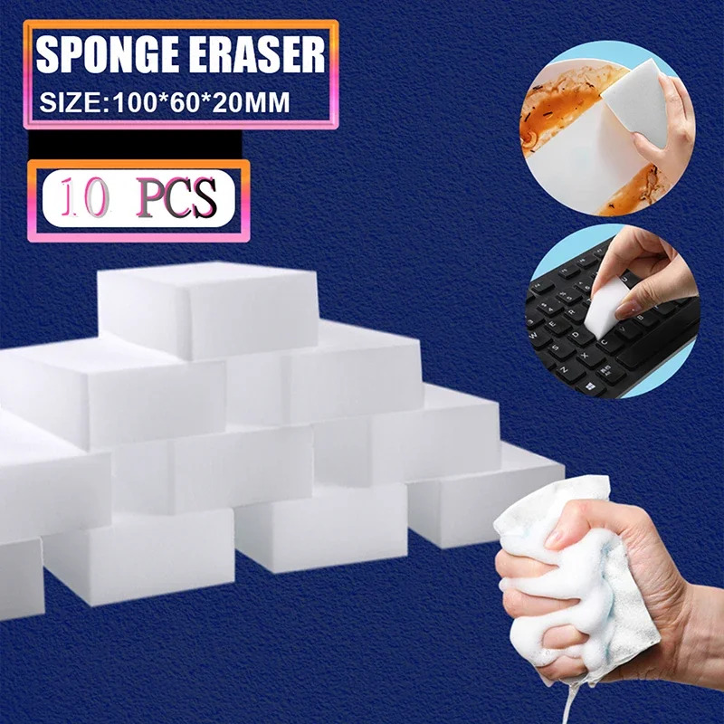 10/20/30/50/100pcs Melamine Sponge Magic Eraser Melamine Sponge Cleaner High Density Eraser for Kitchen Bathroom Cleaning Tool