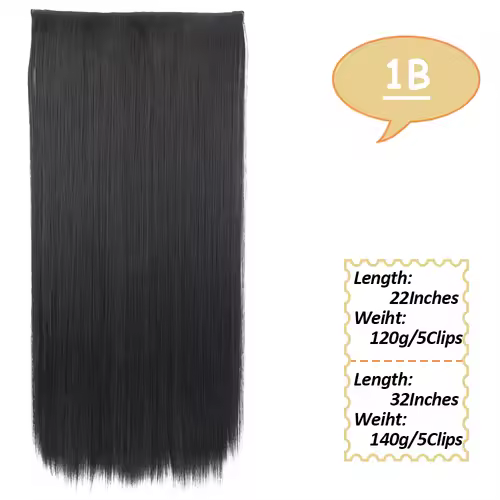 NICESY Synthetic Long Wavy 5 Clips Hair Extensions 22Inch/32Inch Clip On Hair Extensions High Tempreture Fake For Women - Image 32