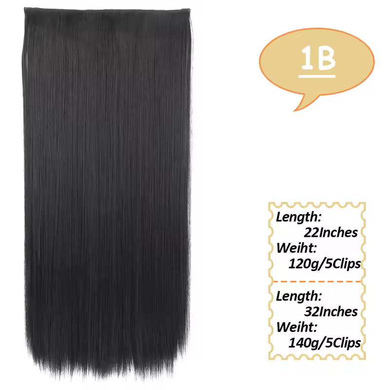 NICESY Synthetic Long Wavy 5 Clips Hair Extensions 22Inch/32Inch Clip On Hair Extensions High Tempreture Fake For Women - Image 32