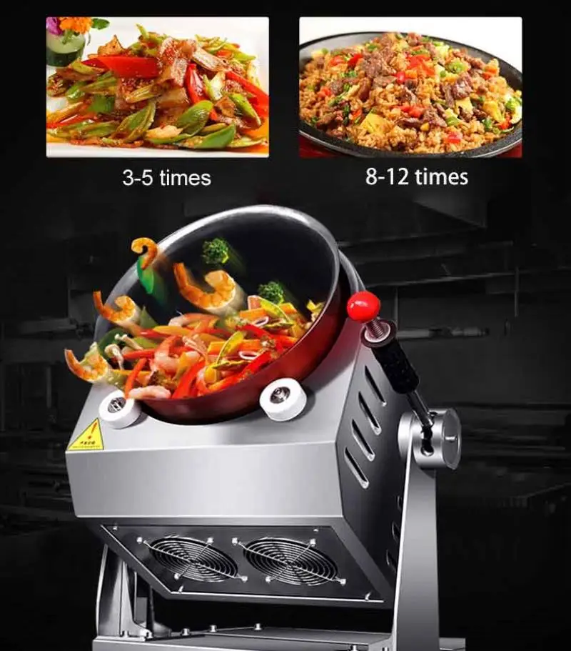 Rotating Automatic Stir Fry Wok Woks And Stir Fry Pans