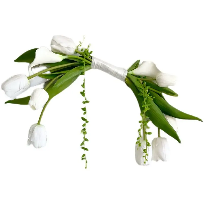 

Букет невесты из искусственных цветов: каллы, тюльпаны, реквизит для фотосессий, букет для свадебного сертификата, дополнительный букет