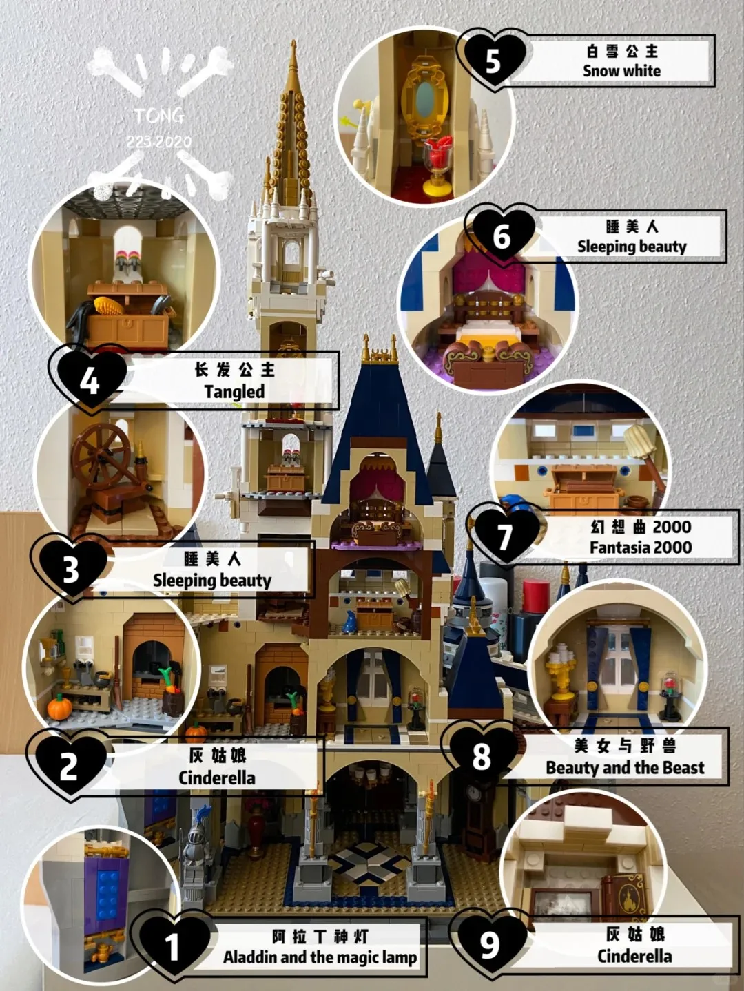 

4080 PCS Princess Castle Modular Building Blocks Sets，Bricks Kids Toy Christmas Gifts,Not Compatible With Legoed Particles