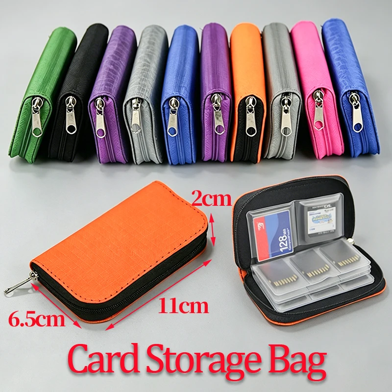 1 PC Memory Card Storage Wallet Bag 18SD+4CF Multi Color Portable Card Holder Case For Camera Game SD CF Micro SD Cards