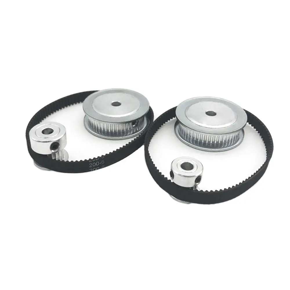 2GT Timing Belt Kit Aluminum Alloy Synchronous Wheel 16/20/48 Teeth Aperture 3/3.17/4/5/6/6.35/8mm Wide 6mm Synchronous Gear Set