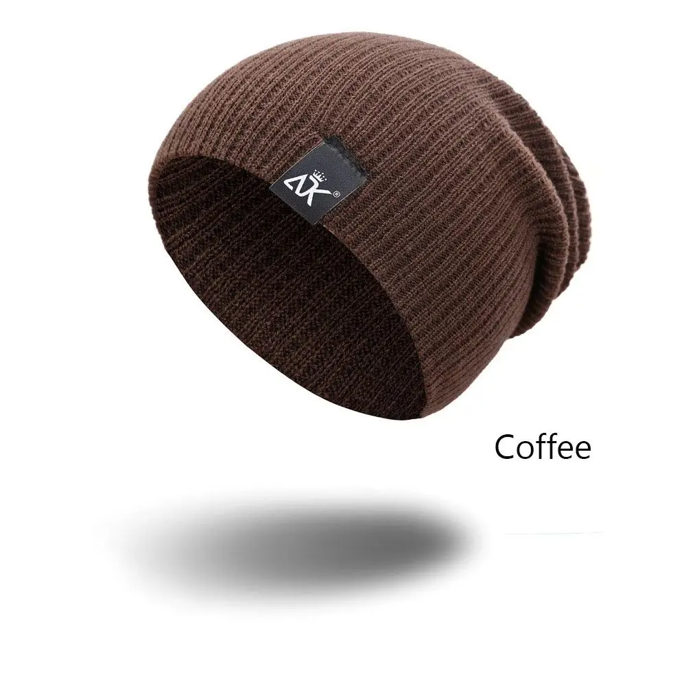 12 Colors Ladies Casual Cap Solid Cute Warmer Bonnet Female Beanie Caps Knitted Beanies Winter Autumn Hats