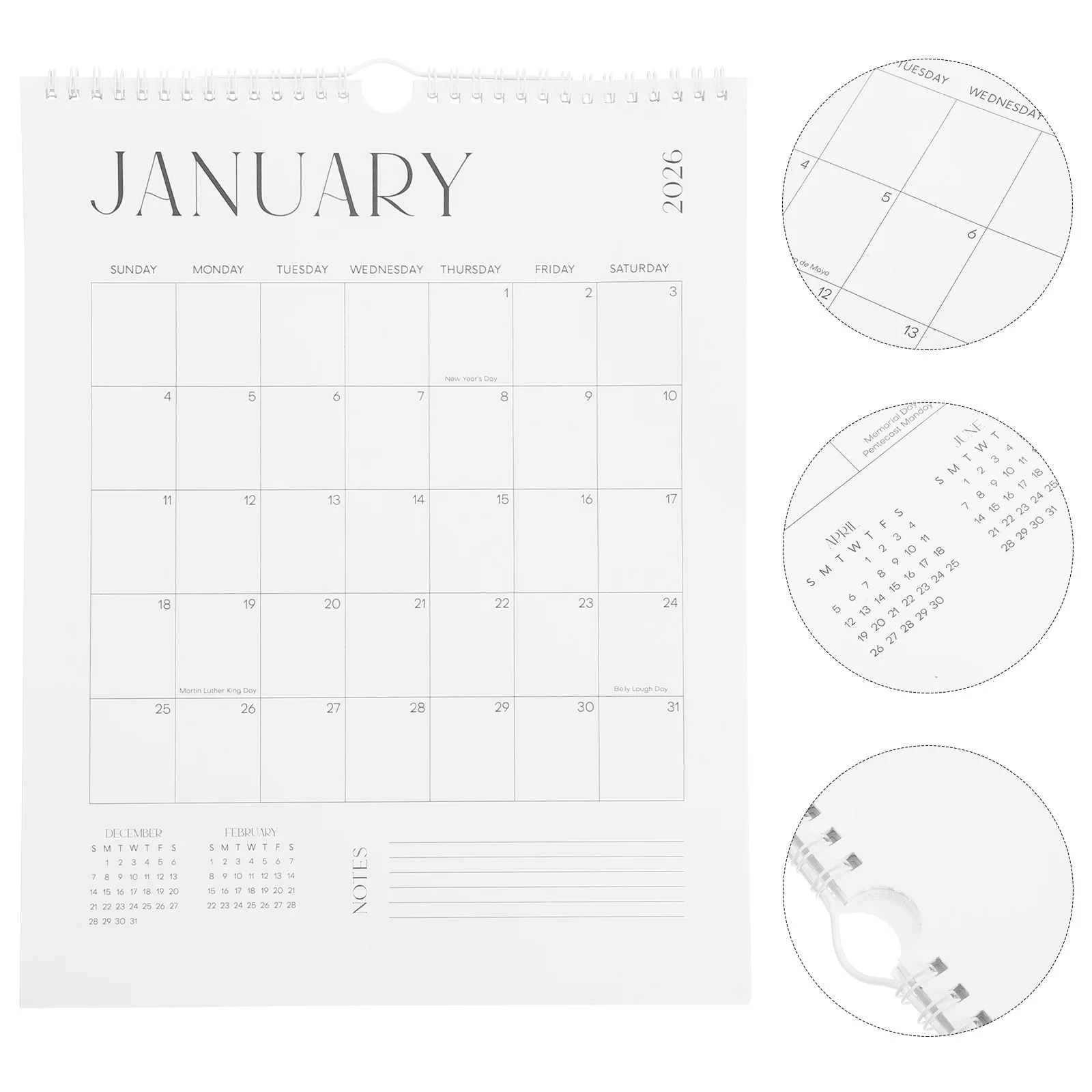 

18-Month Wall Calendar for Organizing 2025-2026 July to December Monthly Planner Calendar Notebook Family Wall Calendars Office