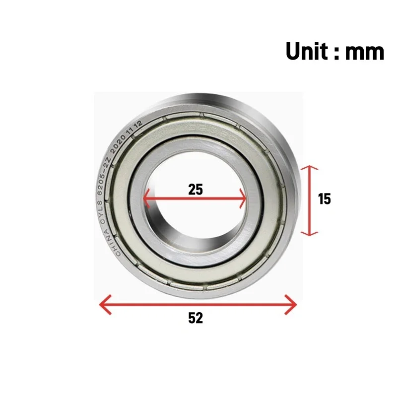 10Pcs 25x52x15mm High speed low noise deep groove ball  bearing steel bearing Skateboard Bearings Sealed Industrial  Bearings