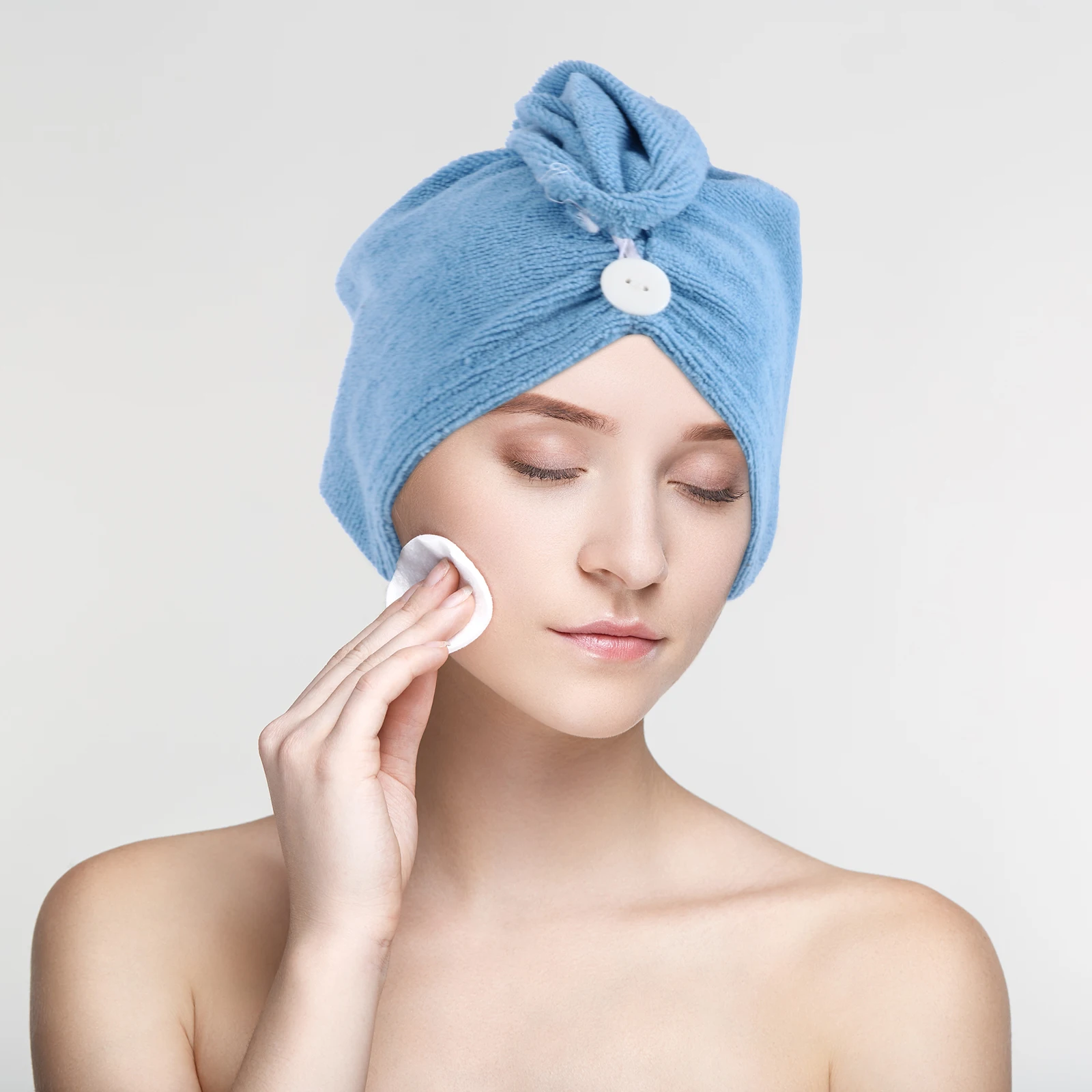 

Quick Dry Hair Wrap Thicken Superfine Fiber Drying Cap for All Hair Types Bathroom Spa Makeup Use Efficient Moisture Absorption