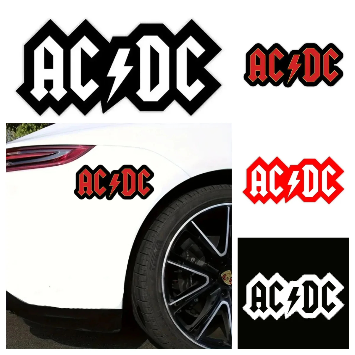 Custom AC DC Music Vinyl Decal Funny Car Sticker for Car Truck Window Bumper Laptop DecorationPVC