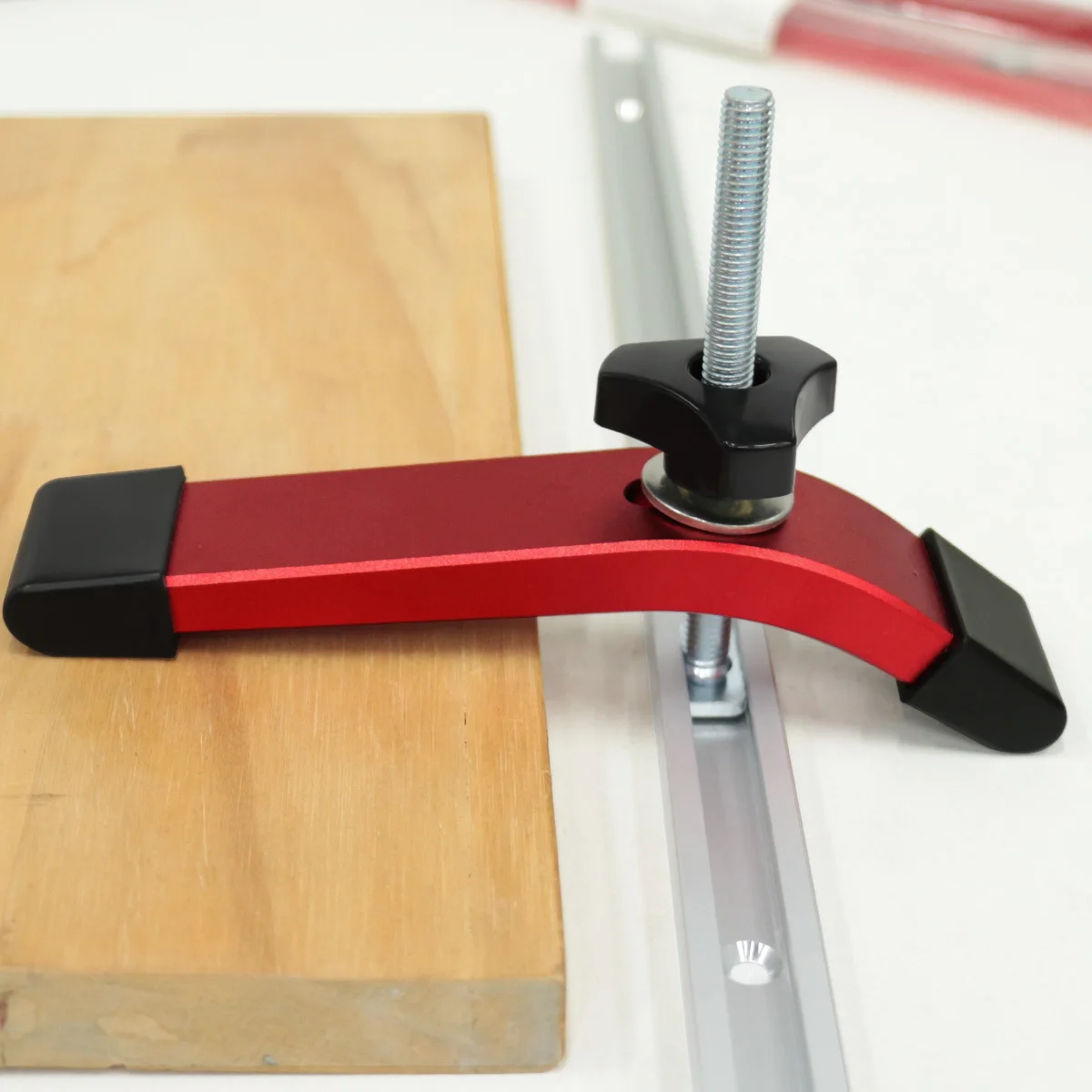 1/2Pcs Quick Acting Hold Down Clamp Aluminum Press Plate Woodworking T-Slot Slide Block Auxiliary Tool for Workbench Table view 4