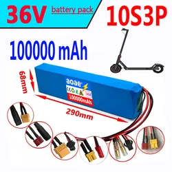 36V 100000mAh 18650 Rechargeable Lithium Battery Pack 10S3P Power Modified Bicycle Scooter Electric Vehicle with BMS+charger