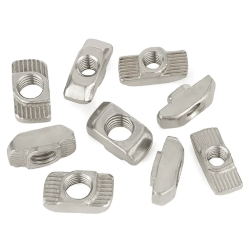 M3-M8 T-nut Hammer Head For 20/30/40/45 Series Aluminium Profile Support T Nut Connector Nickel Plated Carbon Steel Customize