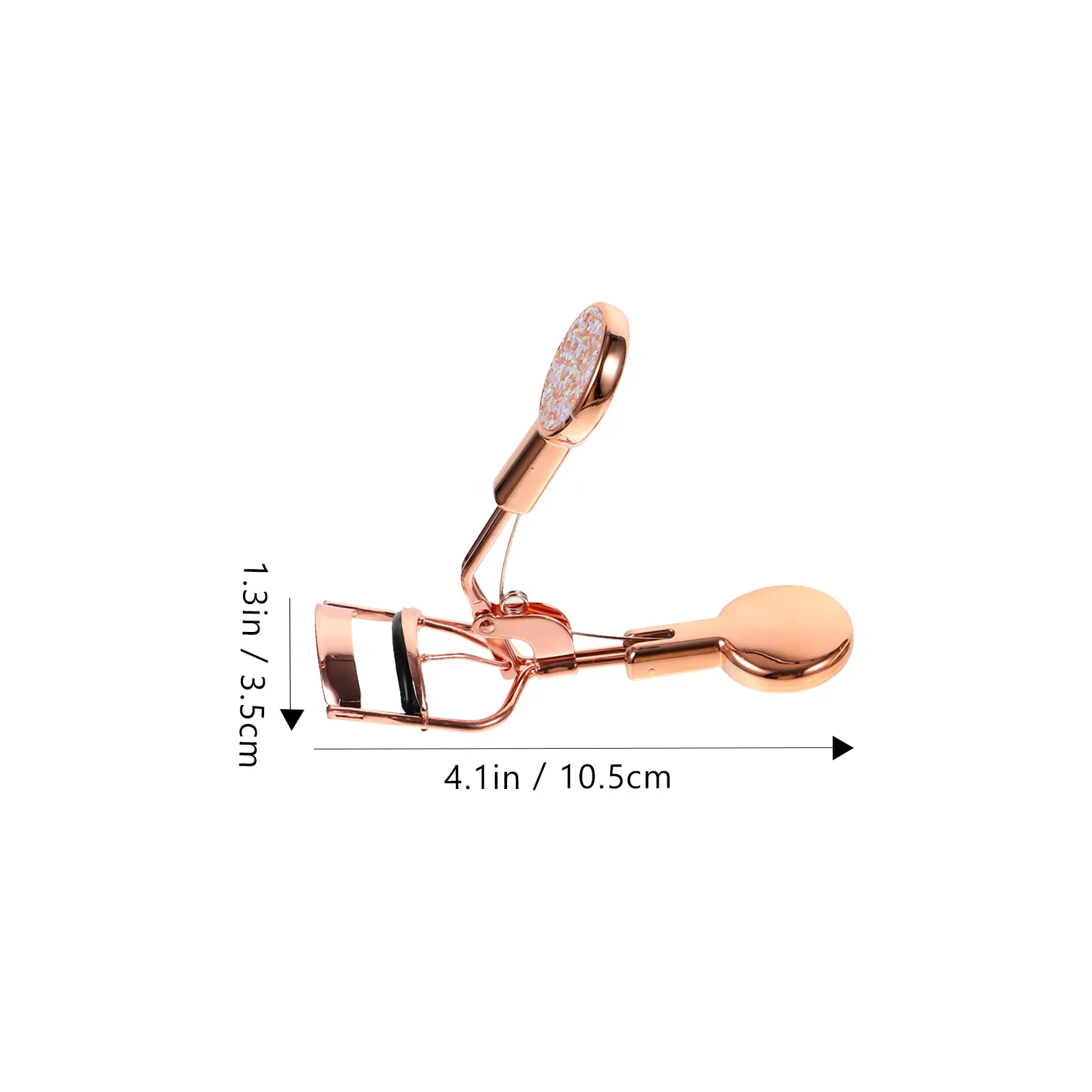 

2 Pcs Curler Stainless Steel Glitter Design Professional Makeup Eyelash Curler Tool for Curls Long Lasting Durable