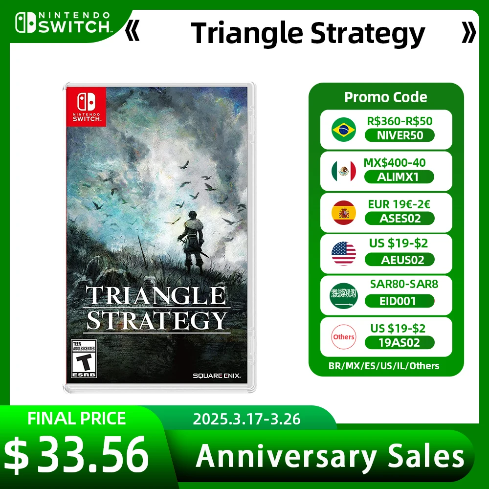 Nintendo Switch Games - TRIANGLE STRATEGY - RPG Strategy Adventure Genre TV Tabletop Hnadheld Game Mode for Switch OLED Lite