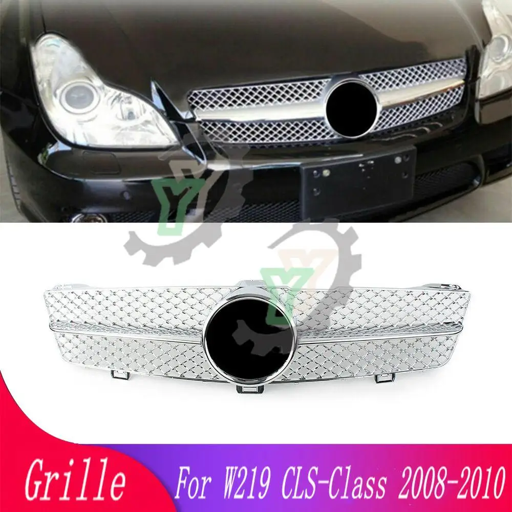 Car Front Bumper Upper Grille Racing Grill For Mercedes-Benz CLS-Class W219 CLS350 CLS500 CLS550 SLS600 2008 2009 2010