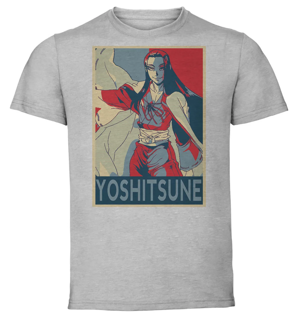 T-Shirt Unisex Grey Propaganda Drifters Minamoto no Yoshitsune