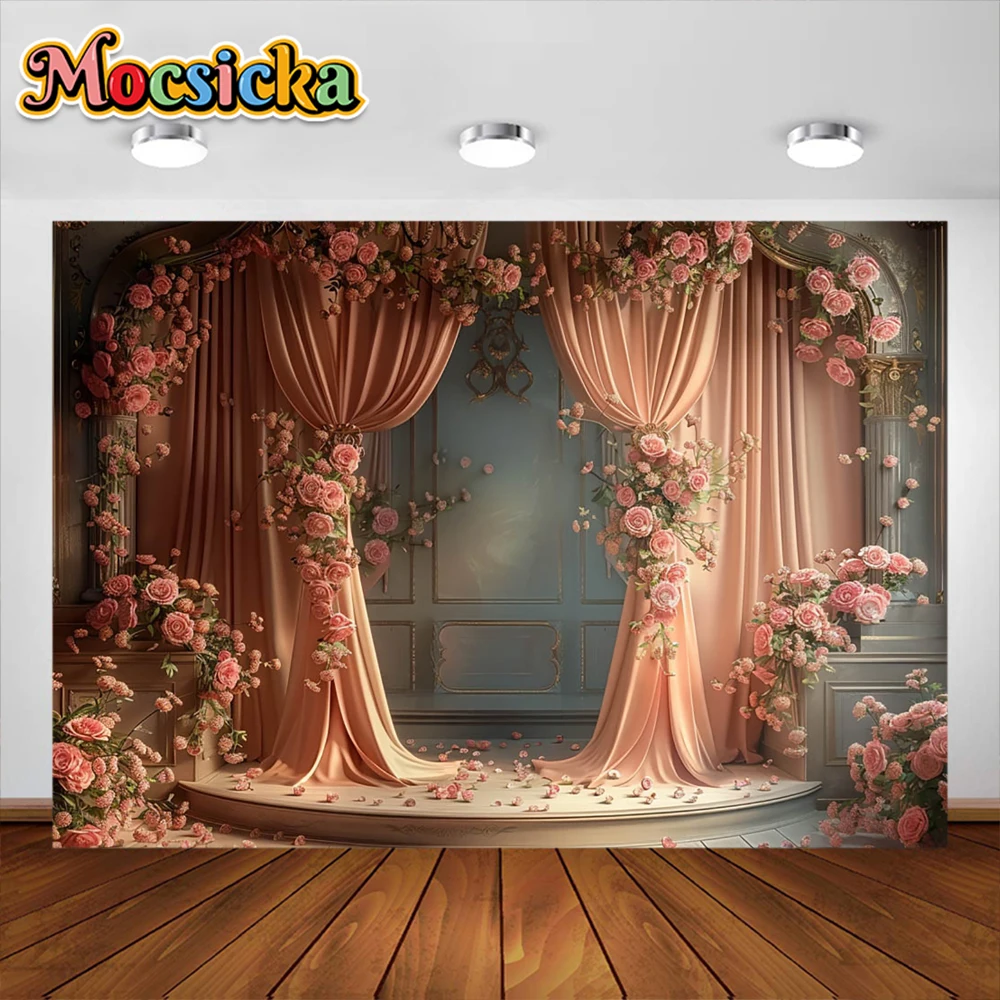 Astratta retrò fotografia sfondo fiori giardino stanza decorazione del partito forniture famiglia bambino ritratto sfondo puntelli da Studio