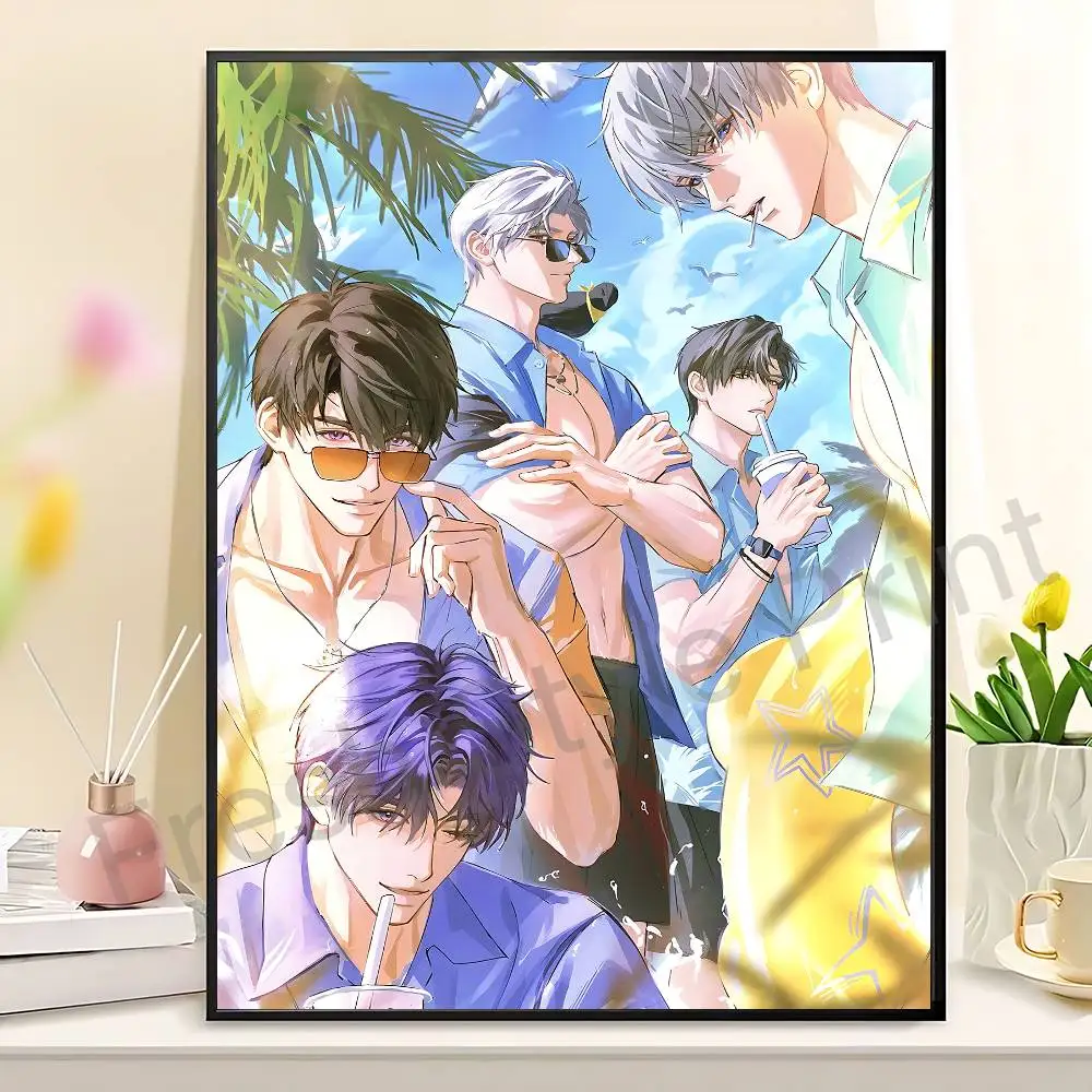 Chibi L-Love and D-Deepspace Anime Wall Art Canvas Painting Poster For Living Room Home Decor Decoration Picture