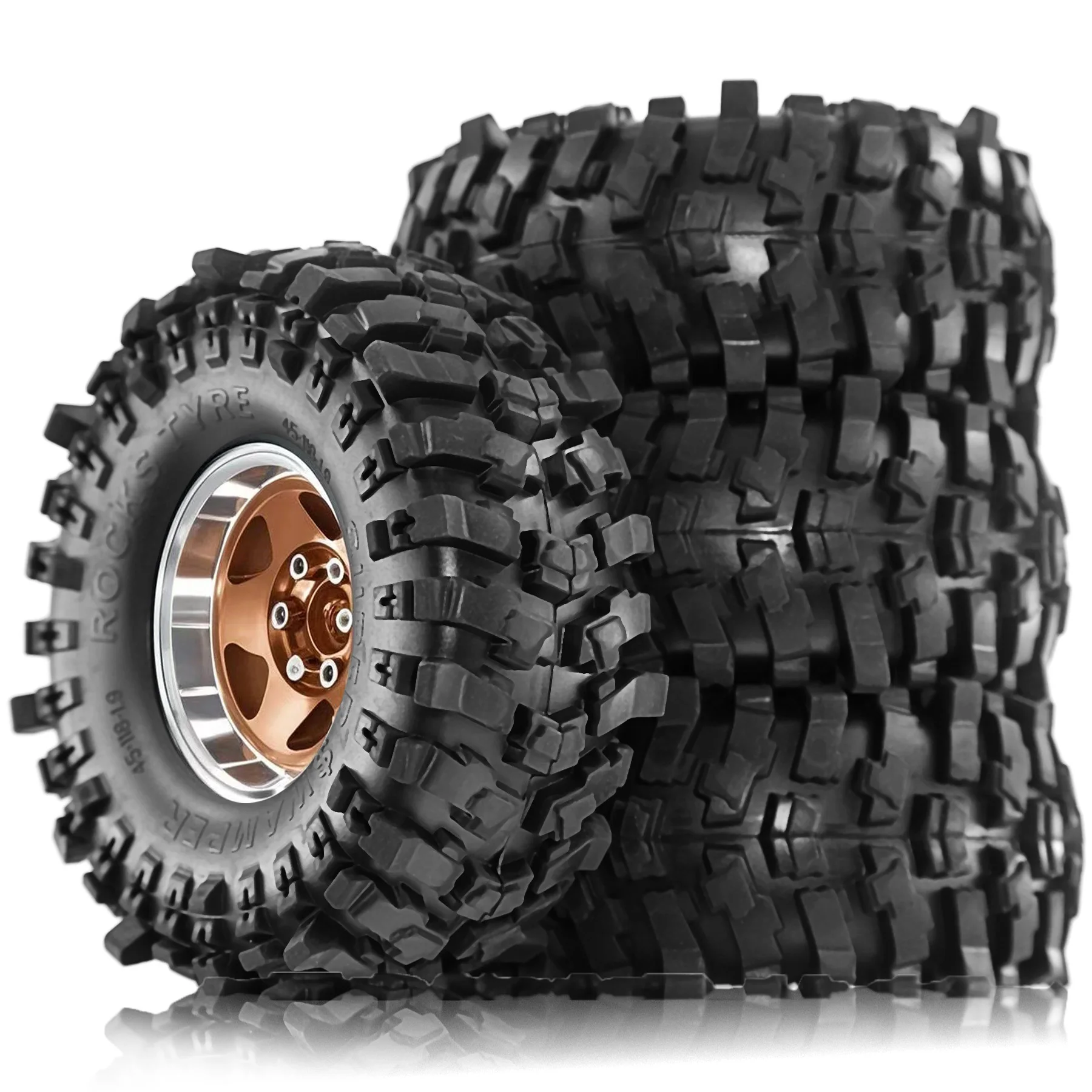 4pcs 1.9 in Wheel Tires for 1/10 TRX4 TRX6 SCX10 II 90046 SCX10 III AXI03007 Gen7/8 D90 VS4-10 RC Crawler Car
