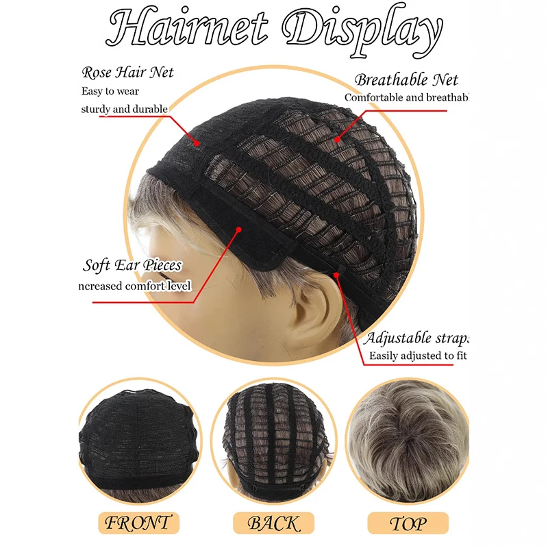 Perruques synthétiques courtes et bouclées naturelles pour jeunes hommes, perruques en Fiber résistante à la chaleur, perruque à usage quotidien