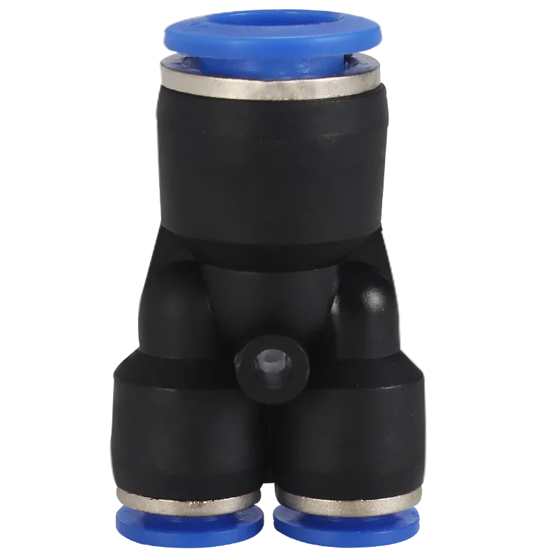 Pneumatic Y Type Three Way Variable Diameter Quick Plug Connector PW6-4 PW8-6 PW10-8 PW12-10 Pneumatic Fitting Reducer Tee Joint