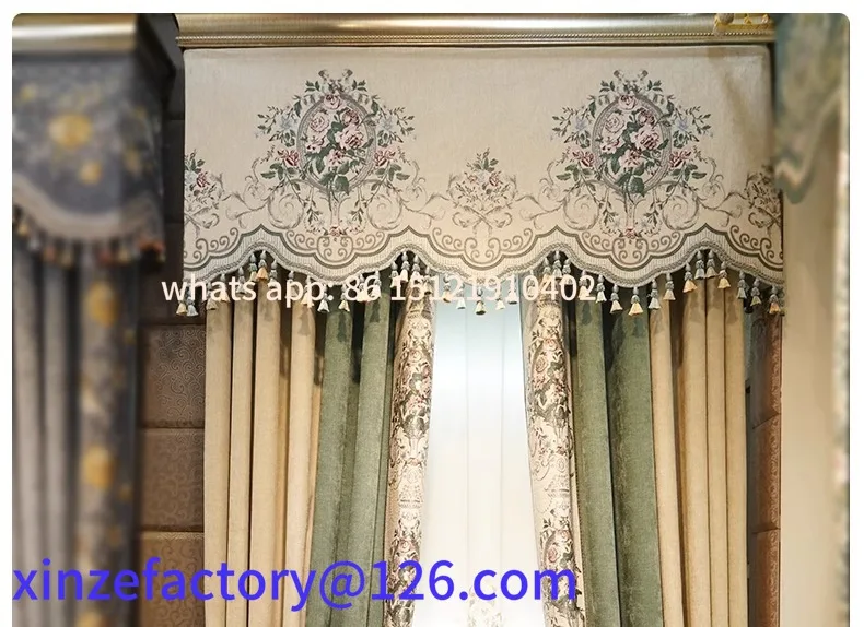 Customizable Custom European Style Blackout Curtains for Living Room Bedroom with Thickened Chenille Cotton