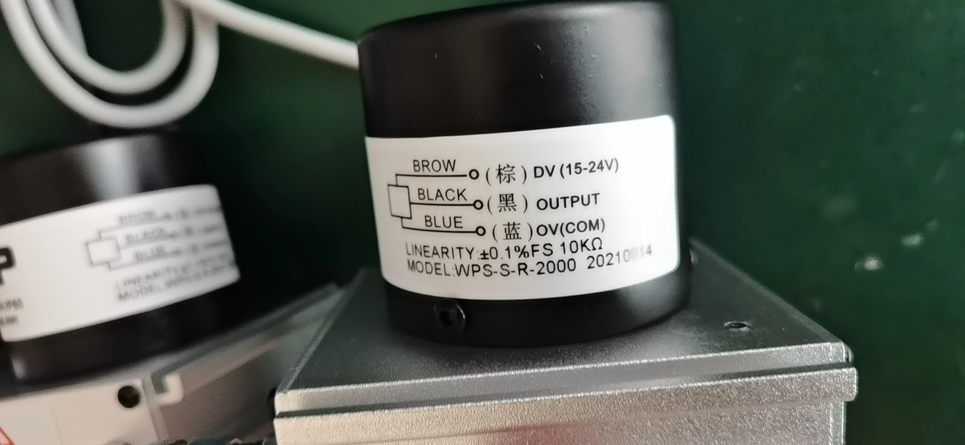 Sensore di spostamento del filo di trazione del sensore dell'encoder del filo del vaso della stringa analogica da 9000 mm