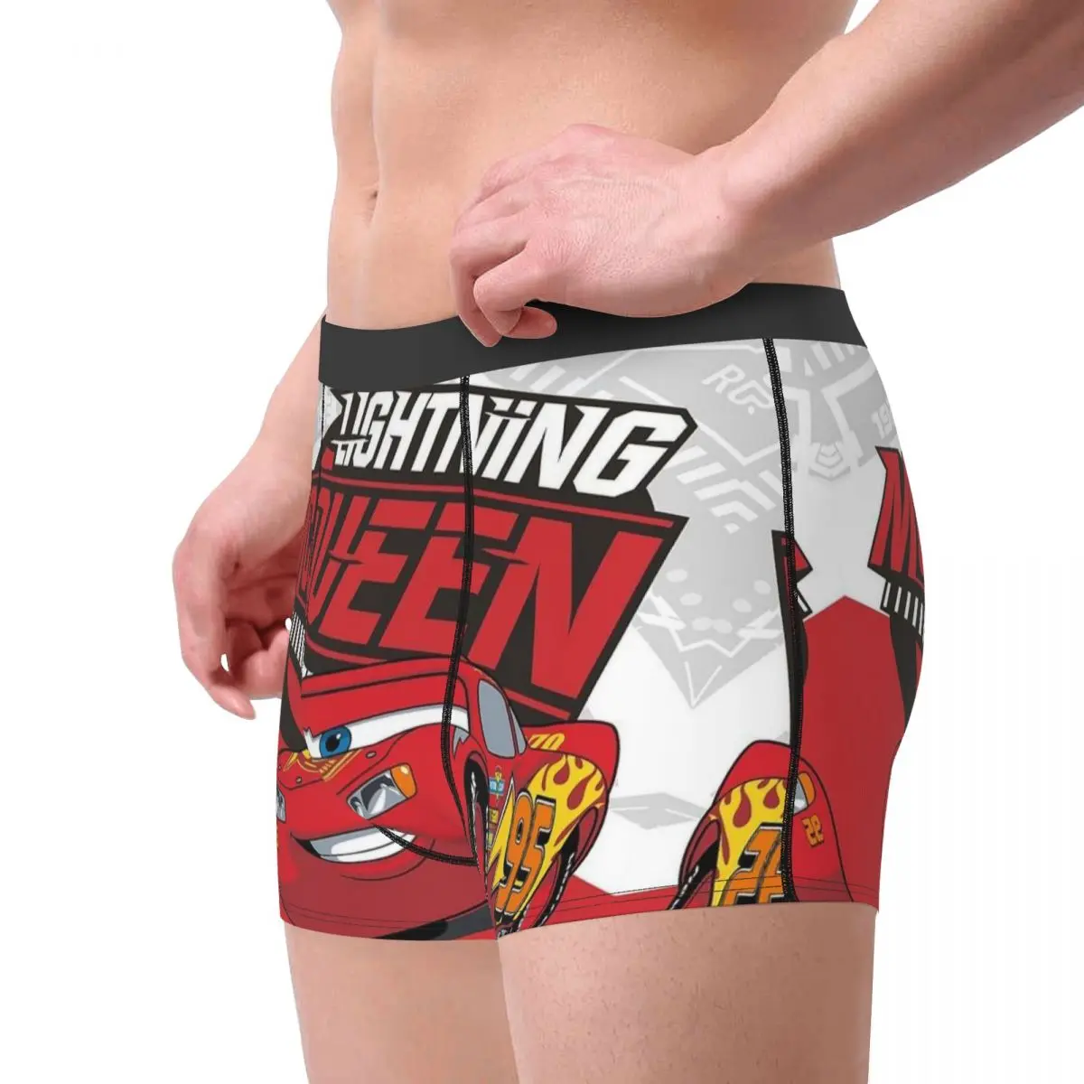 Custom Lightning Mcqueen Boxers Shorts Mens Cars Briefs Underwear Fashion Underpants