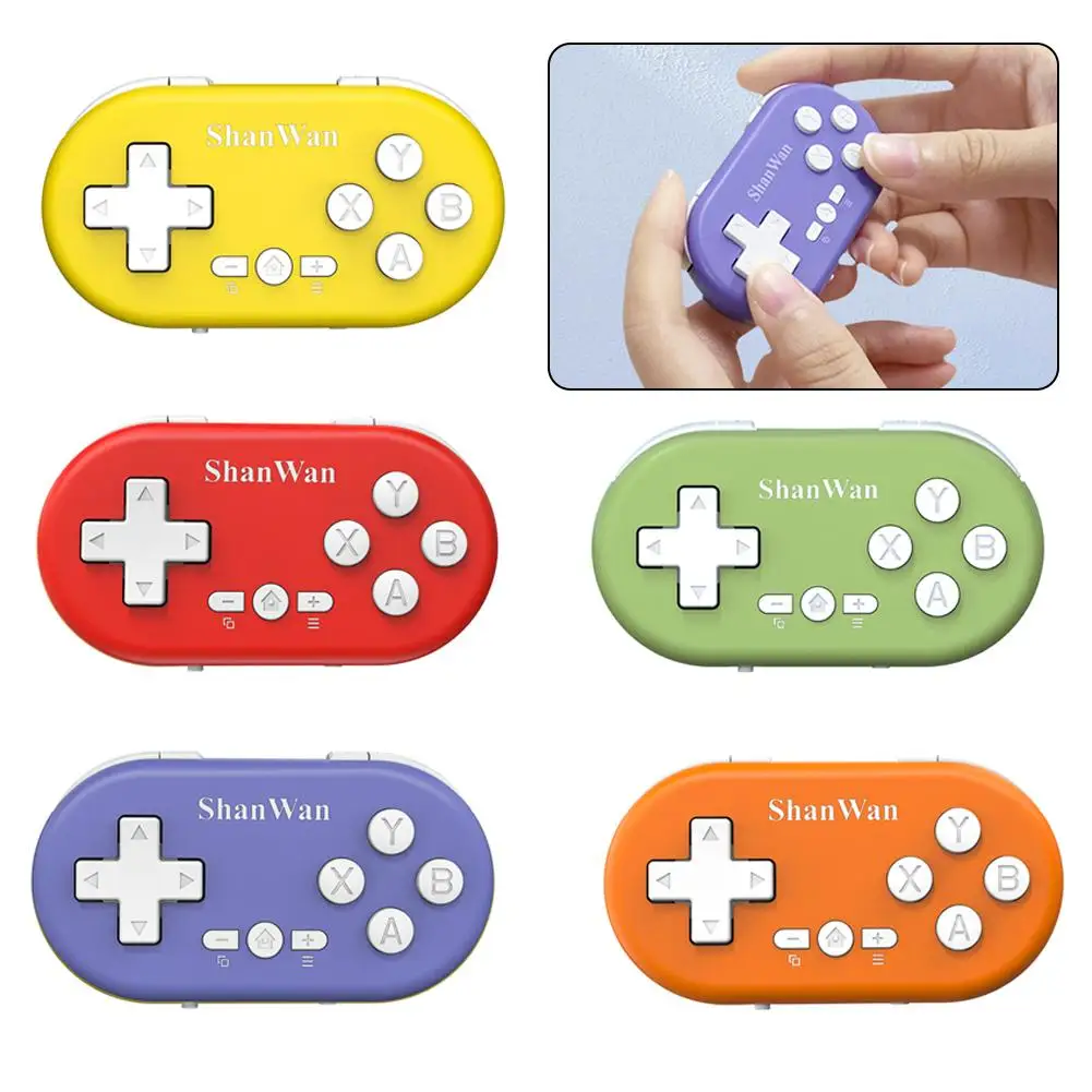 For Q36XDV Mini Game Controller Portable Pocket Controller Console Ribbons Hand With Handheld Shank Game Q8T8