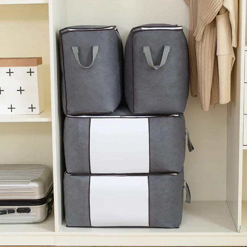 Non-Woven Clothes Storage Bag Folding Quilt Dust-Proof Cabinet Finishing Box Home Storage Supplies Space Bags Organizador