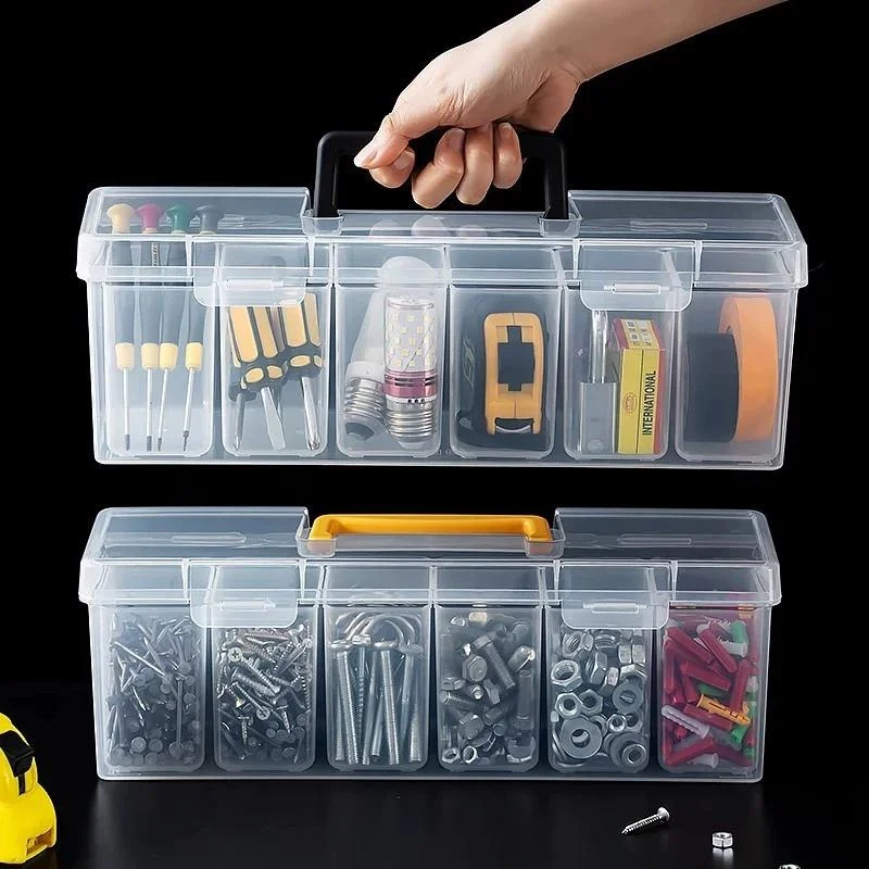 Multi-Compartment Tool Parts Storage Box Set 1/7pcs Organizer for Screws Wrenches Hardware Accessories Toys Tool Sorting Box