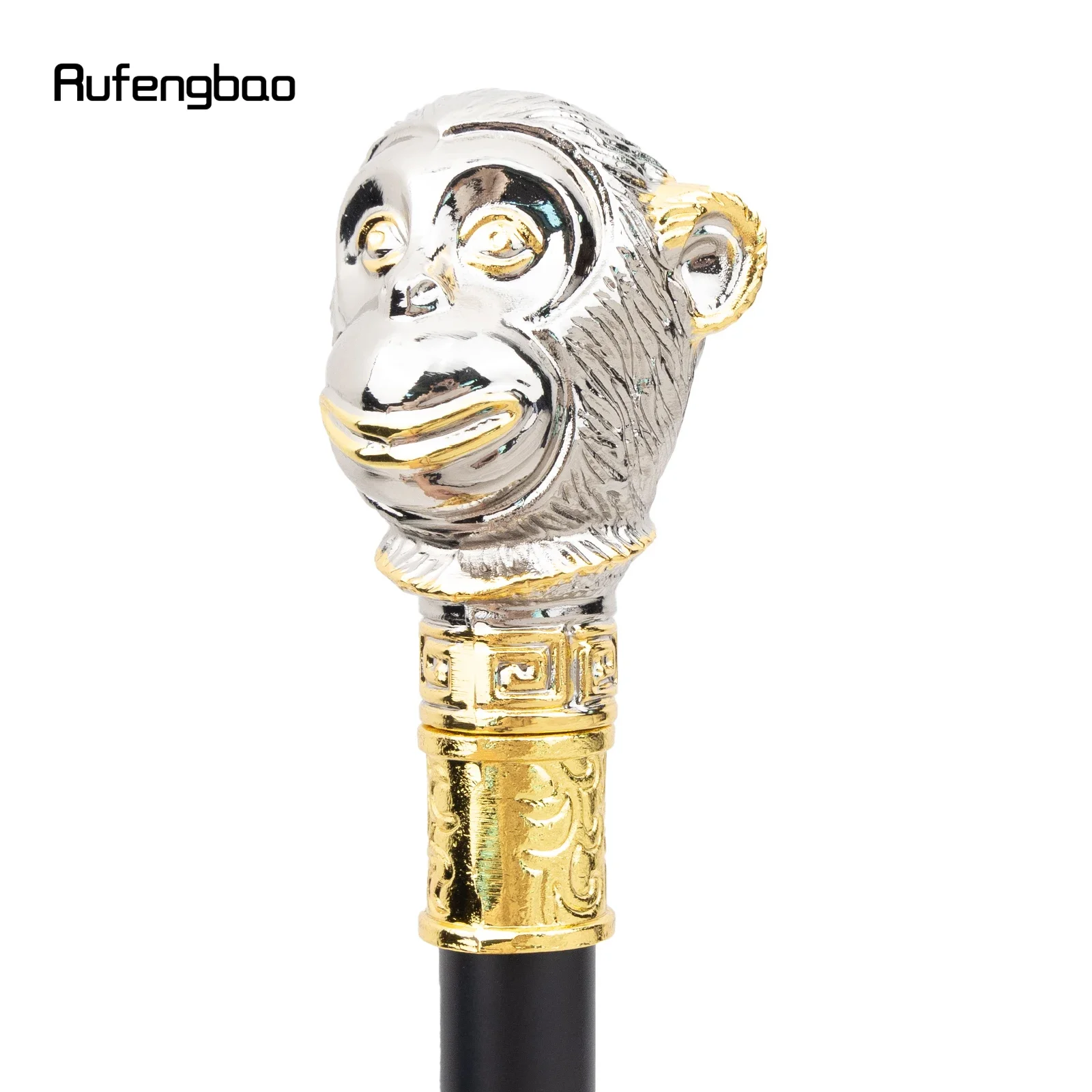 الذهبي الأبيض القرد الحيوان موضة عصا للمشي ديكور Cospaly خمر حفلة أداء عصري المرحلة قصب 92 سنتيمتر