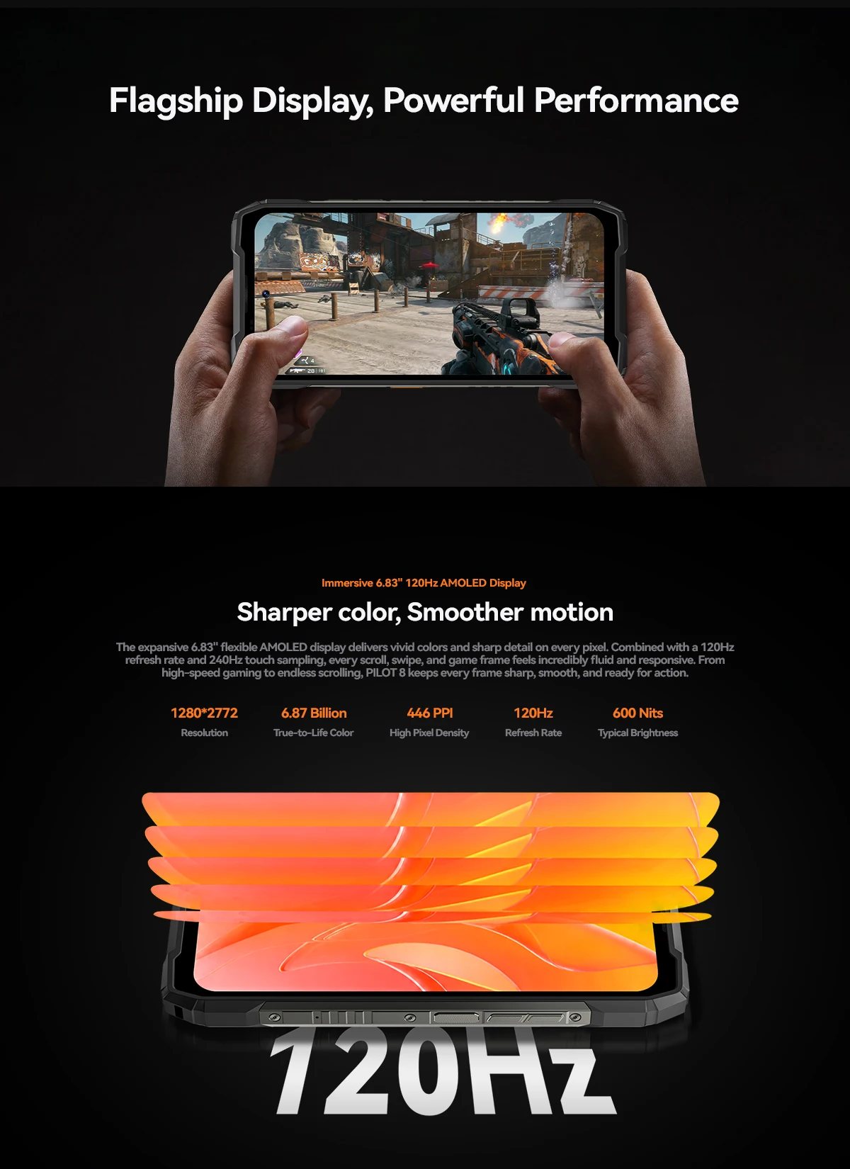 Global Version Blackview Oscal Pilot 8 Rugged Smartphon Android 16 QCM6690 Octa Core 6.83" Display 12GB+256GB 108MP Mobile Phone
