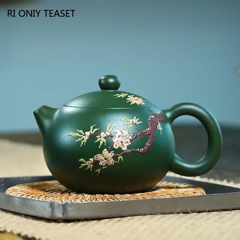 

200ml High-end Yixing Purple Clay Teapots Handmade Plum Bossom Xishi Tea Pot Ball Hole Filter Kettle Chinese Zisha Tea Set