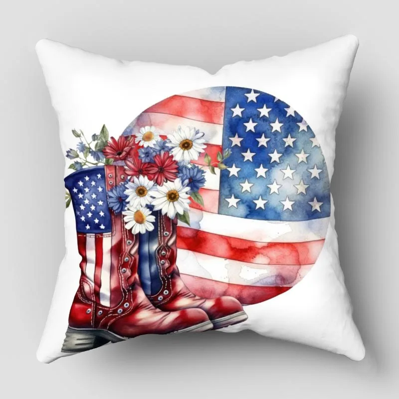 Musife America Independence July Usa  Pillowcase Art Square Zippered Pillow Cover 35*35,40*40,45*45cm wholesale