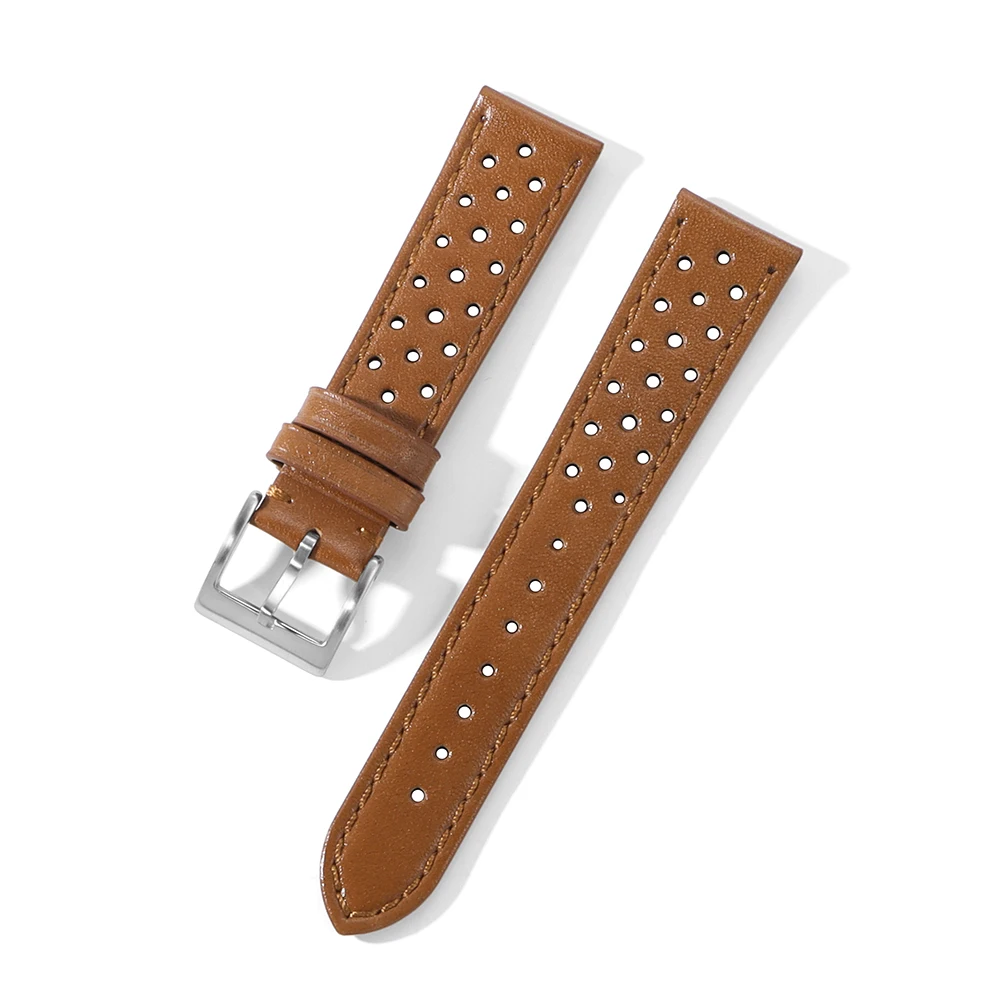 18mm 20mm 22mm Vintage Echtleder-Armband Universelles Rindsleder-Uhrenarmband Poliert & Matt Atmungsaktives Armband Sportgürtel-Accessoire – Detail 32