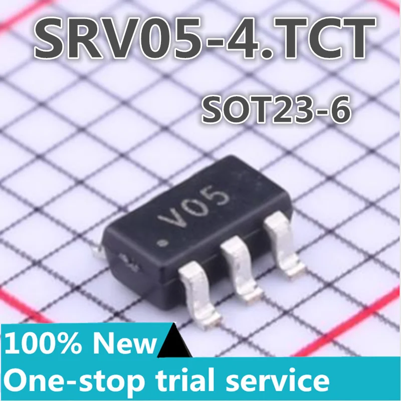 100-3000pcs SRV05-4. TCT SRV05-4ATCT SOT23-6 SEMTECH Electrostatic and Surge Protection (TVS/ESD) New original genuine