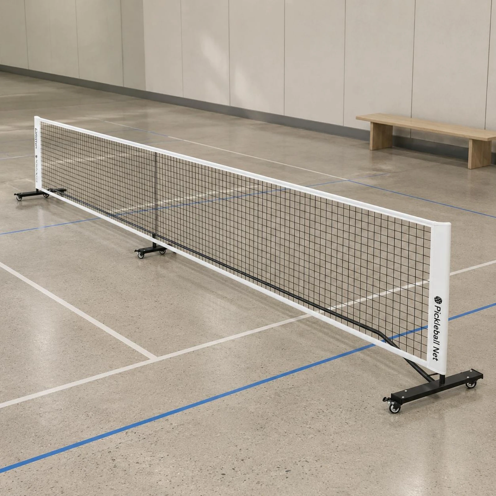 Pickleball Net Set Indoor Outdoor Pickleball Net System Court Gear Central Support Pole Sports Equipment Black Mesh image 4