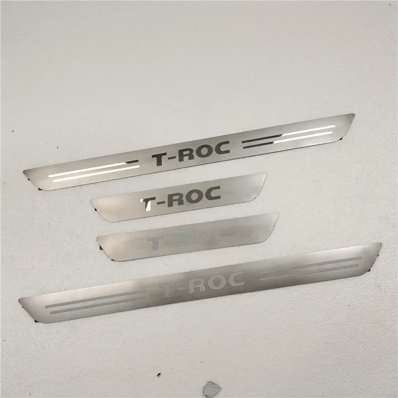 For Volkswagen T-ROC 2018-2023 High-quality stainless steel car threshold guard anti-scratch protection car accessories