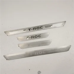 For Volkswagen T-ROC 2018-2024 High-quality stainless steel car threshold guard anti-scratch protection car accessories