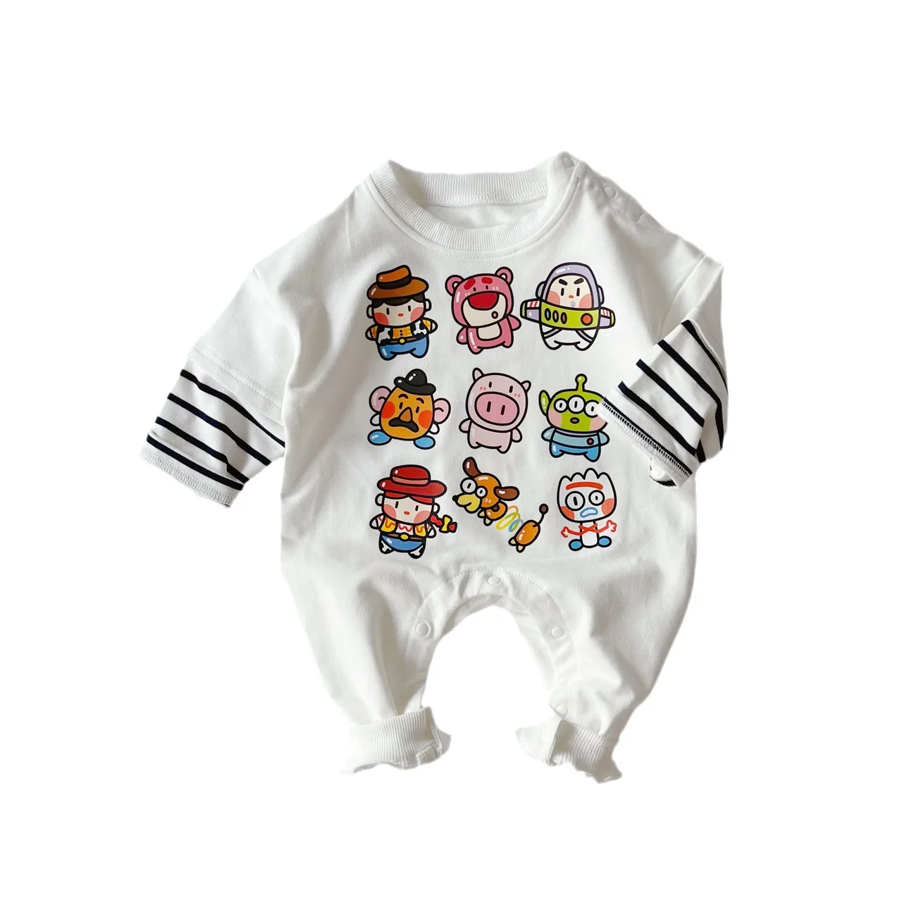 Combinaison Disney pour garçons et filles, 0-2 ans, tendance, personnalité, créatif, intéressant, sweat à capuche, style, vêtements de mode